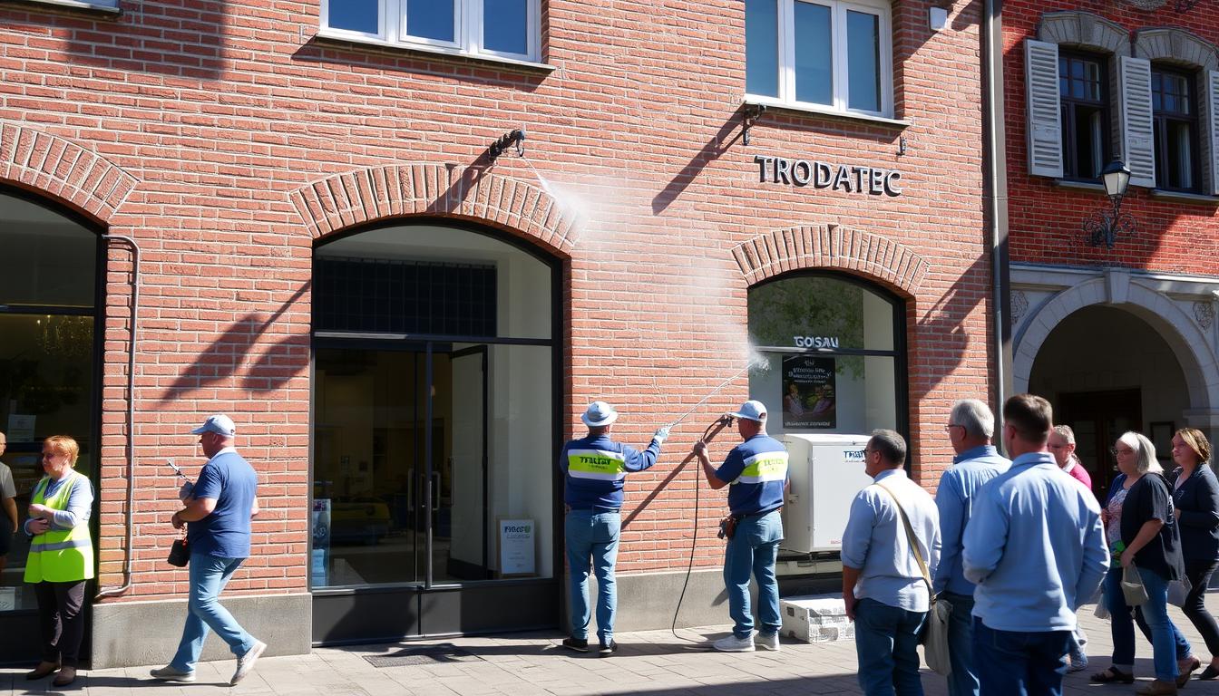 Gossau SG: Reinigung von Firmenfassaden – TRODATEC im Einsatz