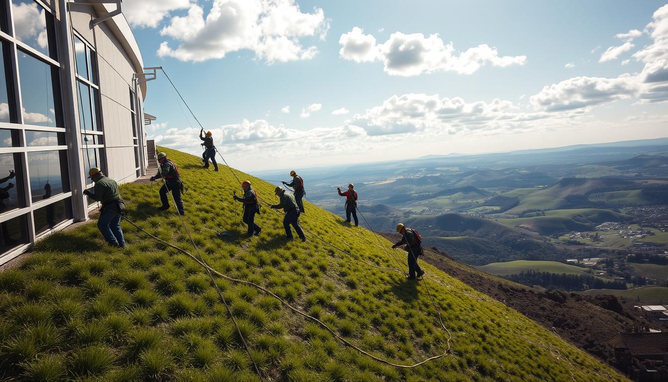 Reinigung in Hanglage – wie wir sicher & effizient arbeiten
